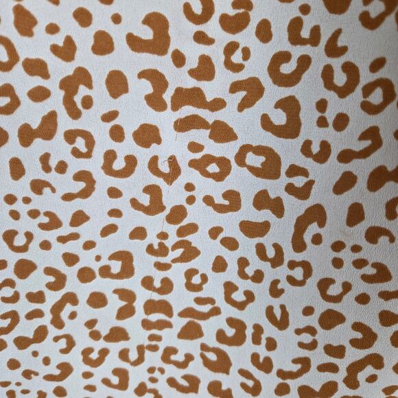 West Kei Womens White Tan Animal Print Blouse Top Size Small - Picture 4 of 7